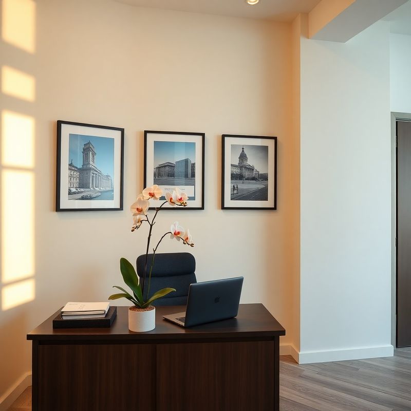 Interior elegant de birou de consultanță din București
